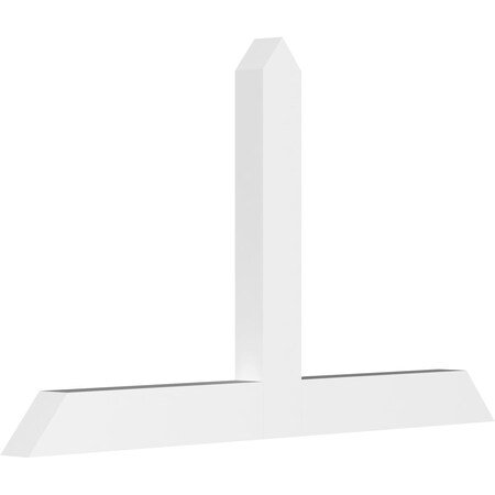 Ekena Millwork Portland Architectural Grade PVC Gable Bracket, 72"W x 42"H x 4"D x 6"F, 14/12 Pitch GBP072X42X0406POR00
